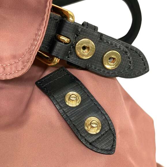 Burberry LONDON ENGLAND Backpack 4020959 Pink Beige Black Nylon Leather main image 7